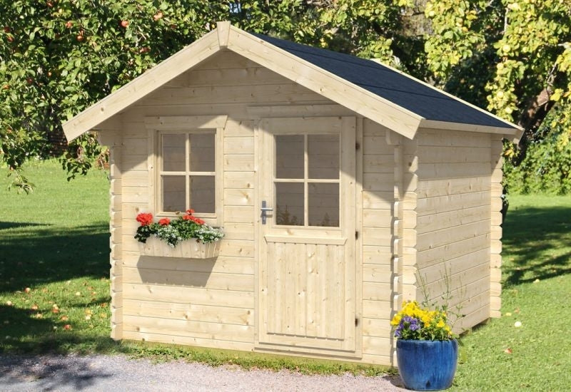 Skan Holz Blockbohlenhaus Porto Größe 1, 250 x 200 cm