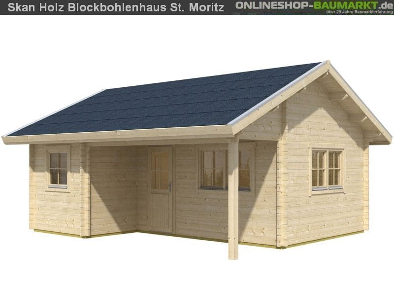 Skan Holz Blockbohlenhaus St. Moritz 45plus, 600 x 500 cm