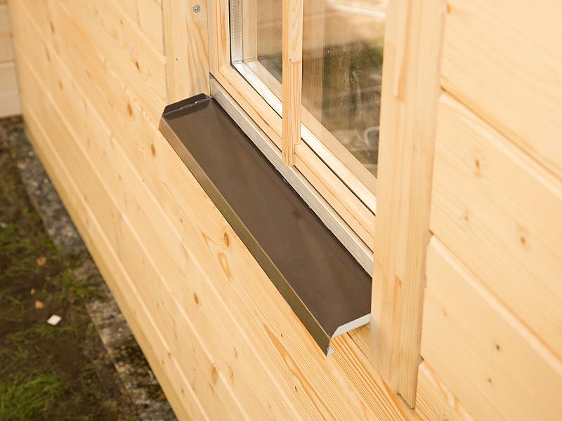 Skan Holz Blockbohlenhaus St. Moritz, Dach dämmbar für Dachziegel, 45plus, 600 x 500 cm