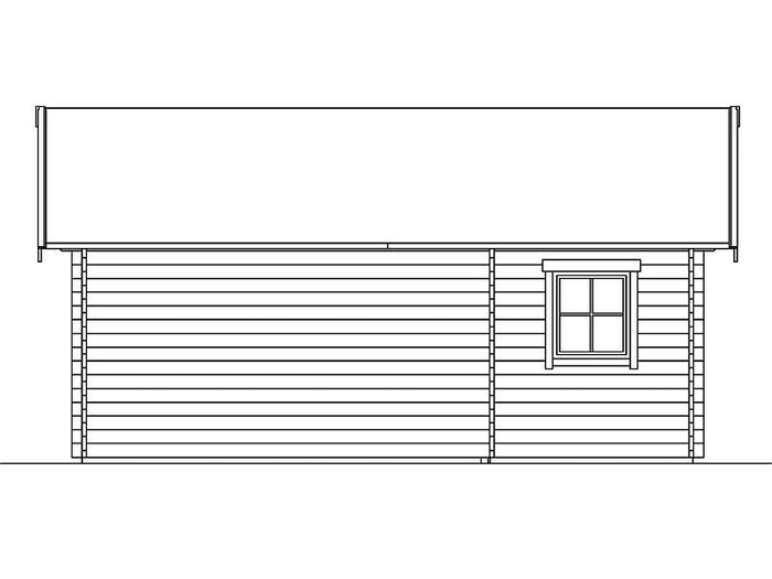 Skan Holz Blockbohlenhaus St. Moritz, Dach dämmbar für Dachschindeln, 45plus, 600 x 500 cm