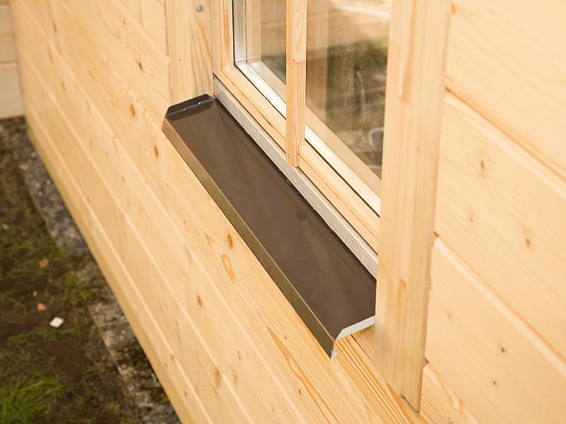 Skan Holz Blockbohlenhaus St. Moritz, Dach dämmbar für Dachschindeln, 45plus, 600 x 500 cm