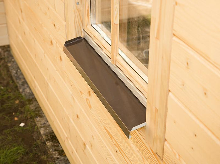 Skan Holz Blockbohlenhaus St. Moritz, Dach dämmbar für Dachschindeln, 45plus, 600 x 500 cm