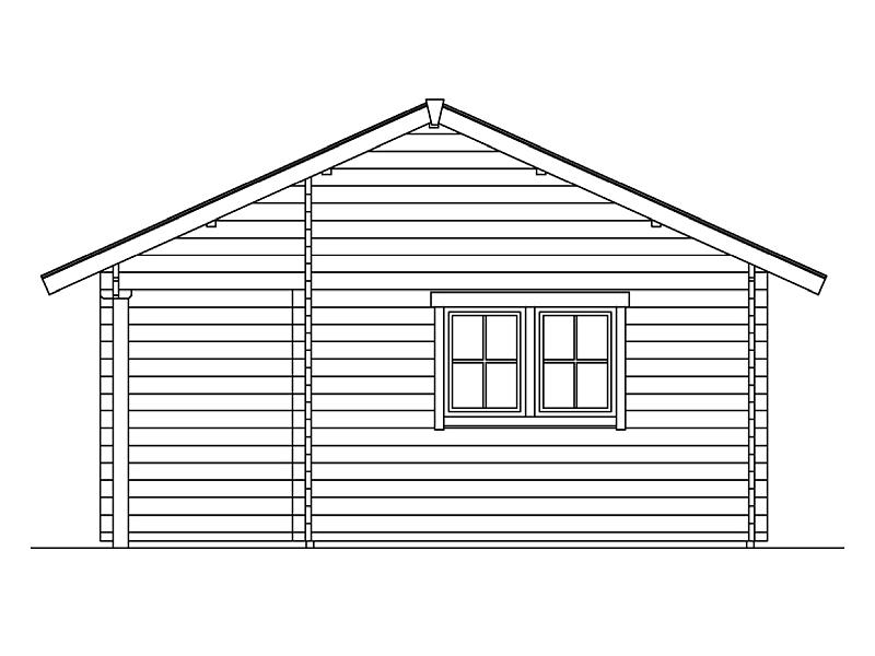 Skan Holz Blockbohlenhaus St. Moritz, Dach dämmbar für Dachschindeln, 45plus, 600 x 500 cm