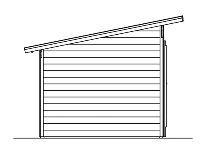 Skan Holz Blockbohlenhaus Texel in schiefergrau
