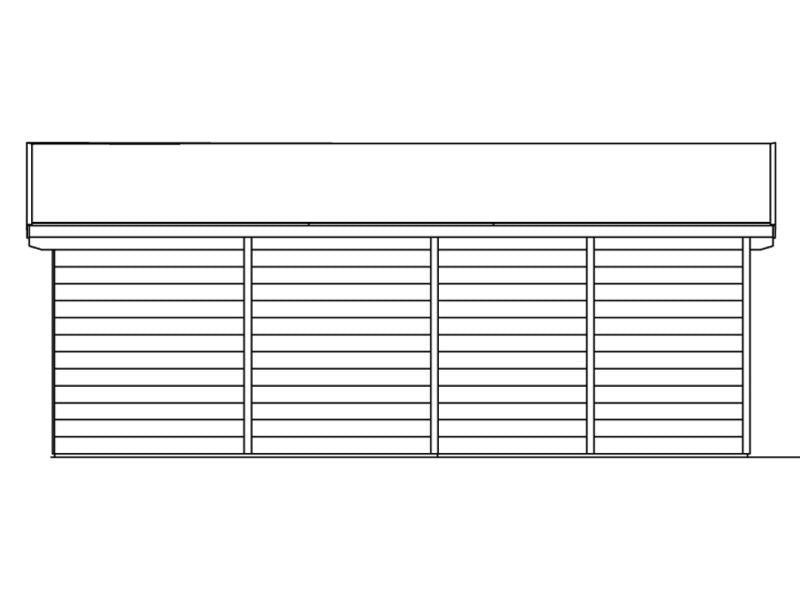 Skan Holz Blockbohlenhaus Texel in schwedenrot