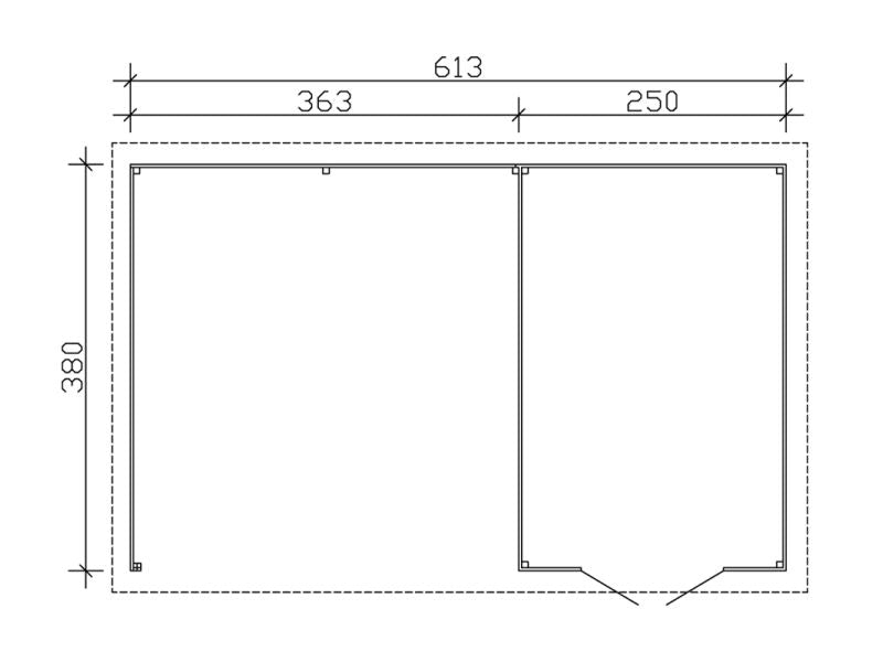 Skan Holz Blockbohlenhaus Tilburg in schiefergrau