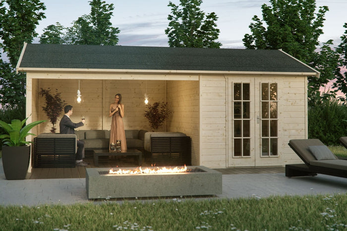 Skan Holz Blockbohlenhaus Tilburg naturbelassen