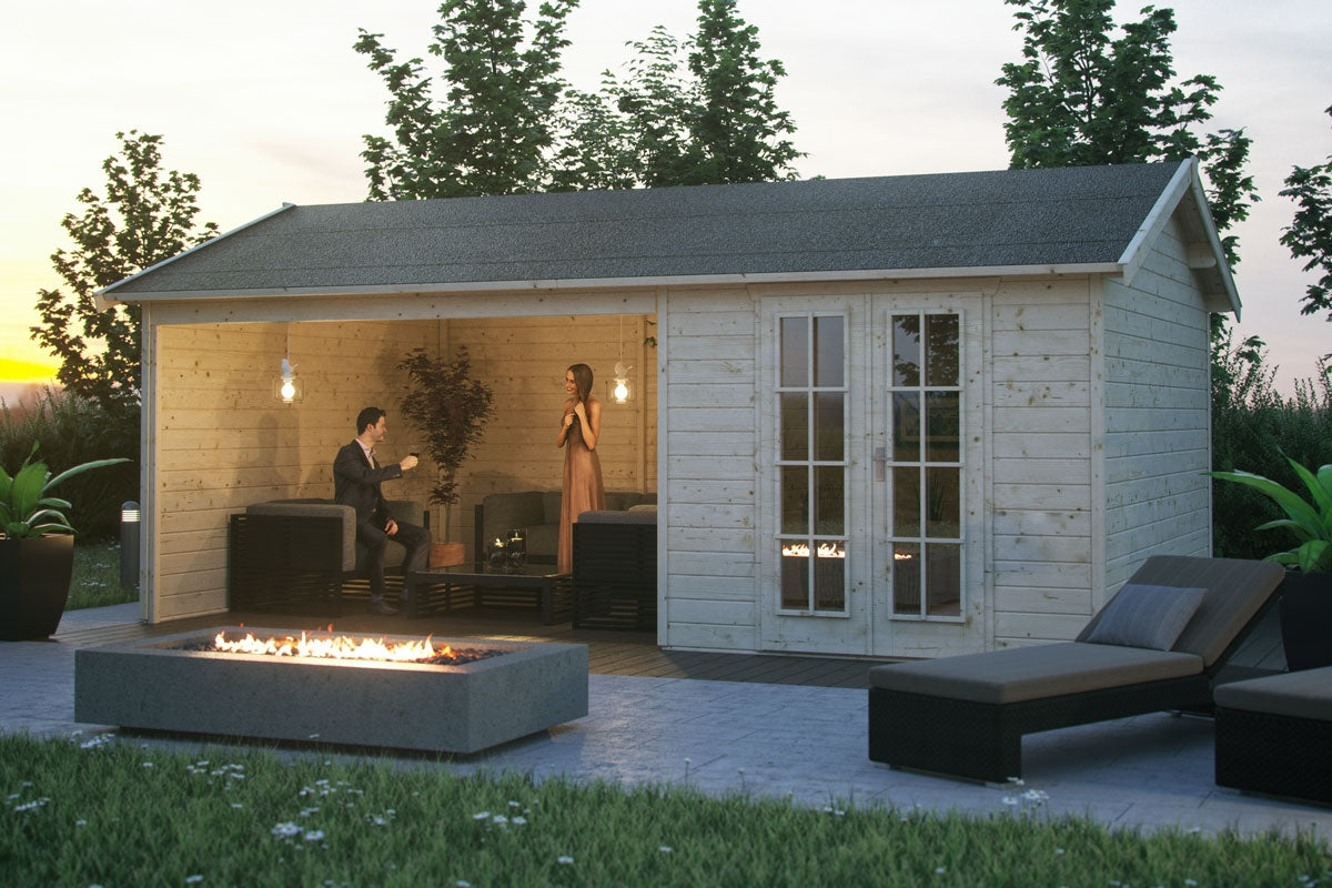 Skan Holz Blockbohlenhaus Tilburg naturbelassen