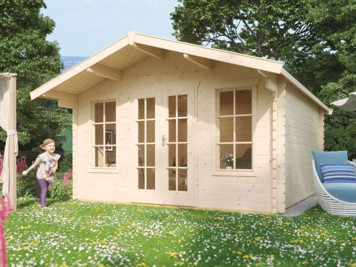 Skan Holz Blockbohlenhaus Trondheim Größe 2, 380 x 380 cm