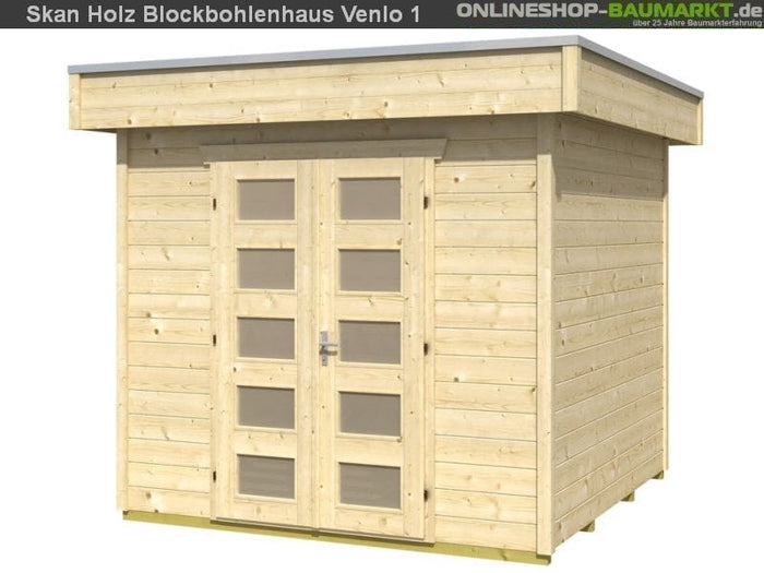 Skan Holz Blockbohlenhaus Venlo Größe 1, 250 x 250 cm