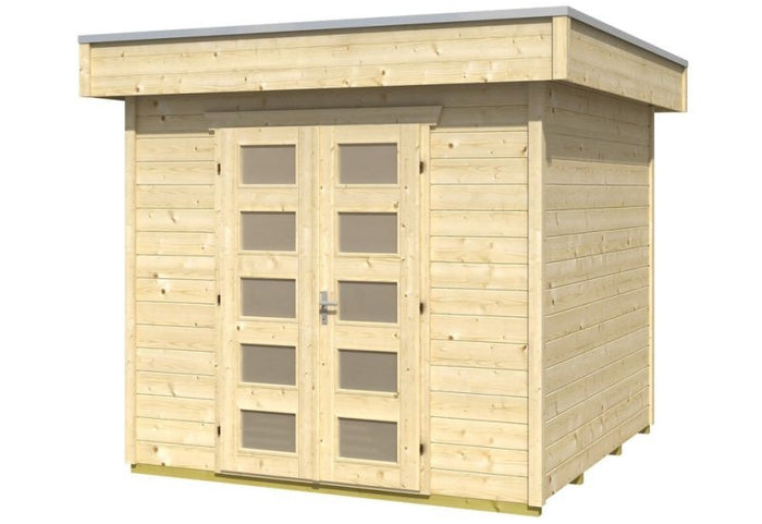 Skan Holz Blockbohlenhaus Venlo Größe 1, 250 x 250 cm