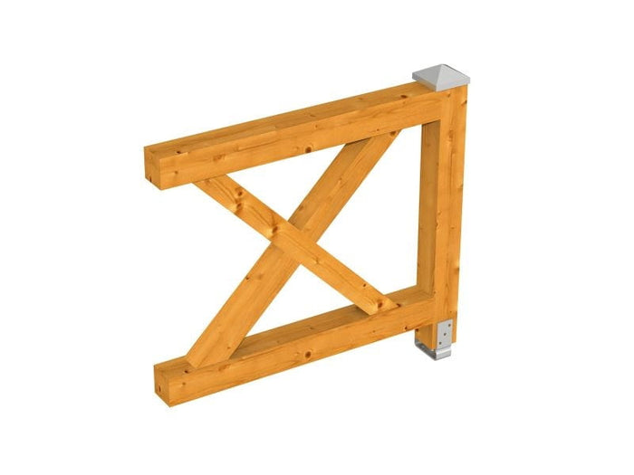 Skan Holz Brüstung für alle Pavillons Andreaskreuz in eiche hell