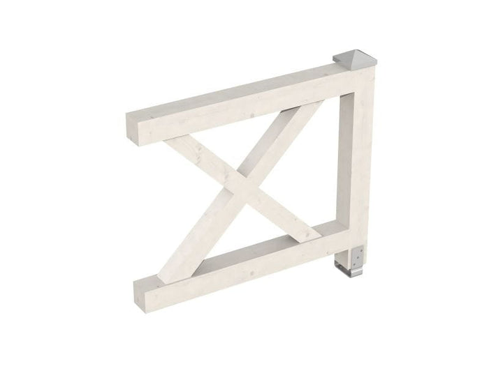 Skan Holz Brüstung für alle Pavillons Andreaskreuz in weiß