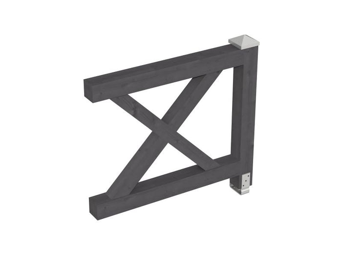 Skan Holz Brüstung für alle Pavillons Andreaskreuz in schiefergrau