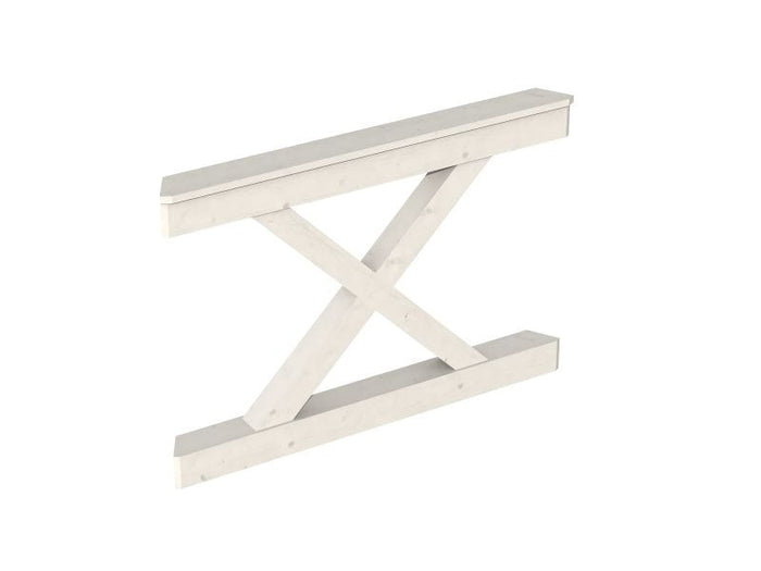 Skan Holz Brüstung für Pavillons  120 cm Andreaskreuz in weiß