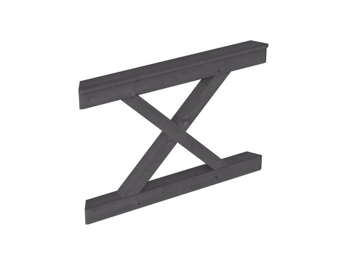 Skan Holz Brüstung für Pavillons  120 cm Andreaskreuz in schiefergrau