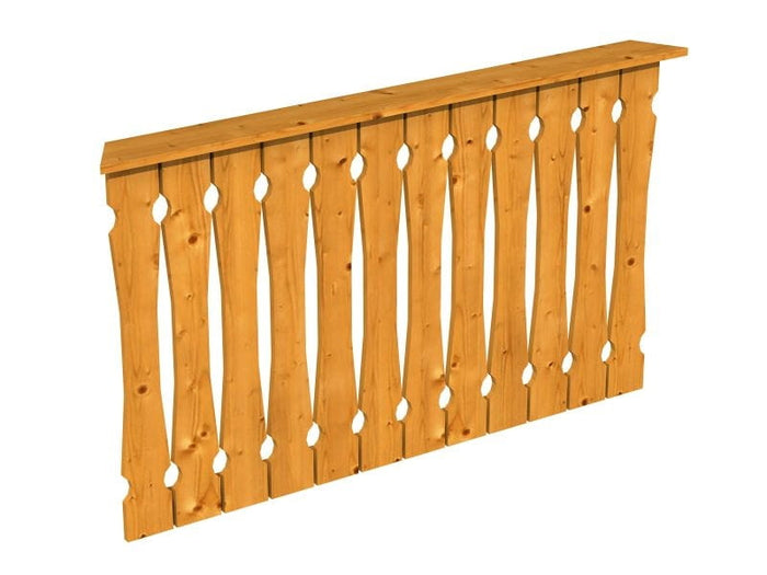 Skan Holz Brüstung für Pavillons 150 cm Balkonschalung in eiche hell