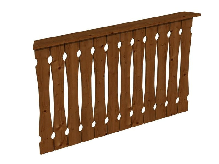 Skan Holz Brüstung für Pavillons 150 cm Balkonschalung in nussbaum