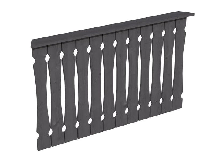 Skan Holz Brüstung für Pavillons 150 cm Balkonschalung in schiefergrau