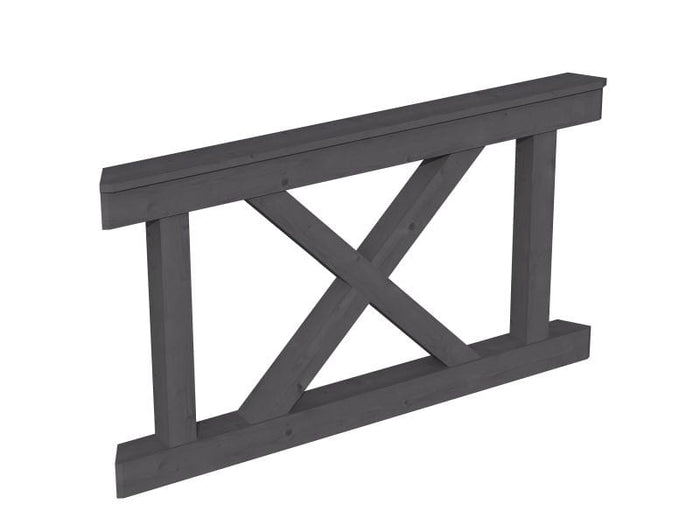 Skan Holz Brüstung für Pavillons 150 cm Andreaskreuz in schiefergrau