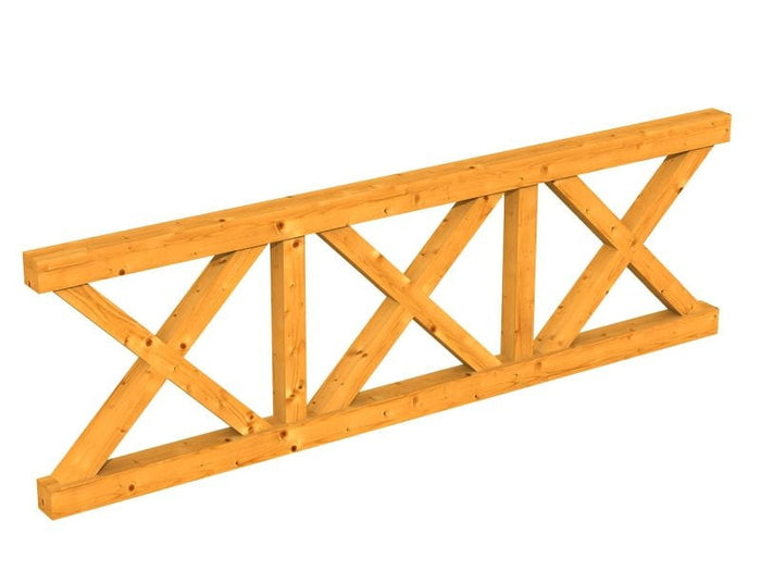 Skan Holz Brüstung für Pavillons 270 cm Andreaskreuz in eiche hell
