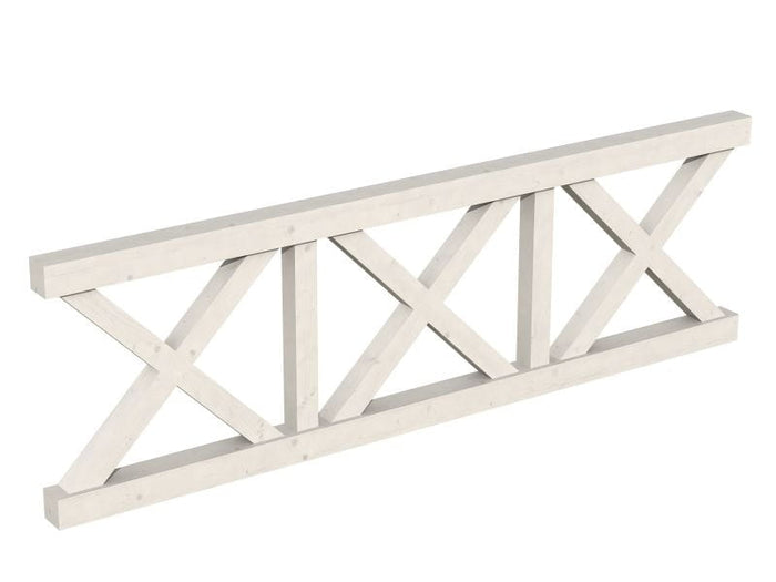 Skan Holz Brüstung für Pavillons 270 cm Andreaskreuz in weiß