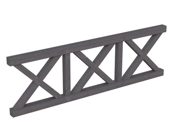 Skan Holz Brüstung für Pavillons 270 cm Andreaskreuz in schiefergrau