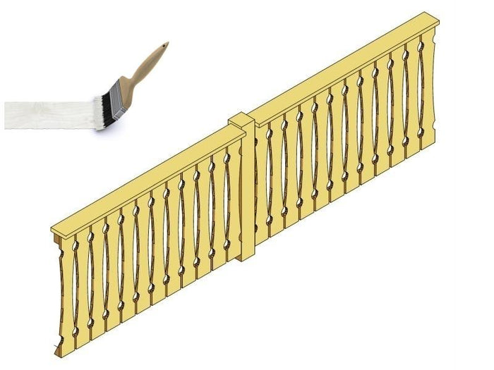 Skan Holz Brüstung für Pavillons 335 cm Balkonschalung in weiß