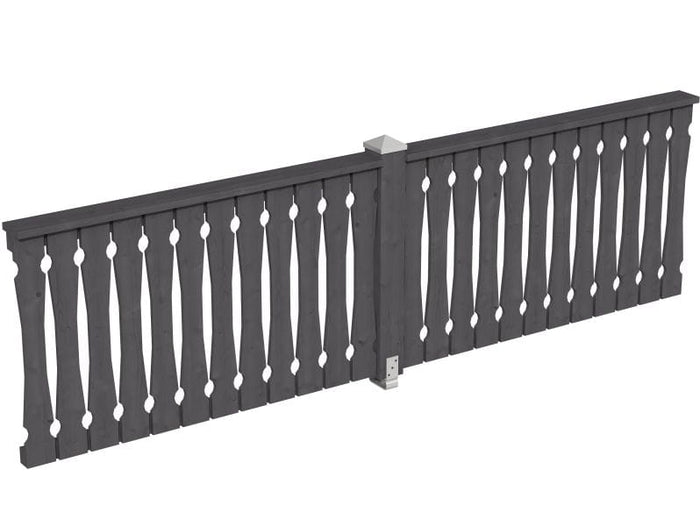 Skan Holz Brüstung für Pavillons 335 cm Balkonschalung in schiefergrau