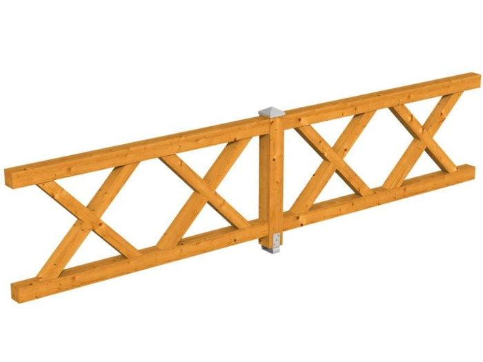 Skan Holz Brüstung für Pavillons 400 cm Andreaskreuz in eiche hell