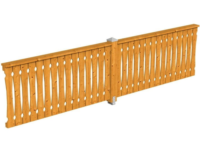 Skan Holz Brüstung für Pavillons 400 cm Balkonschalung in eiche hell