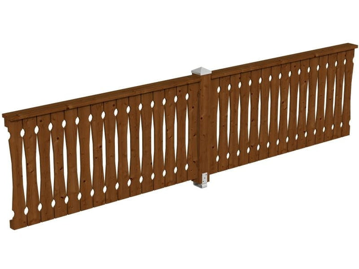 Skan Holz Brüstung für Pavillons 400 cm Balkonschalung in nussbaum