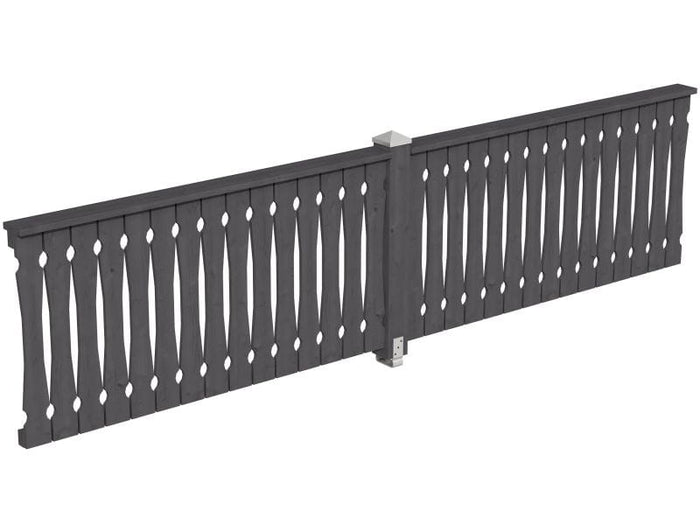 Skan Holz Brüstung für Pavillons 400 cm Balkonschalung in schiefergrau