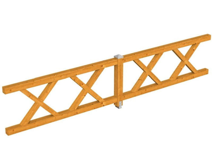 Skan Holz Brüstung für Pavillons 465 cm Andreaskreuz in eiche hell