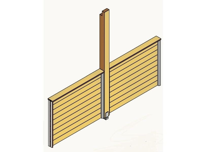 Skan Holz Brüstung für Toulouse in nussbaum
