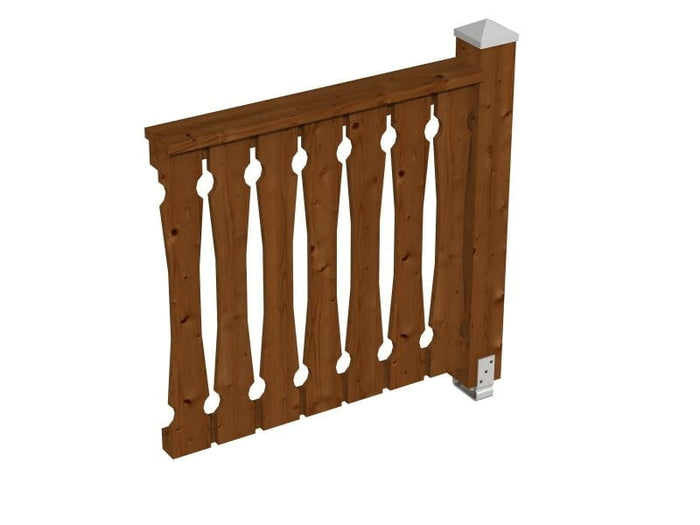 Skan Holz Brüstung in nussbaum für alle Pavillons