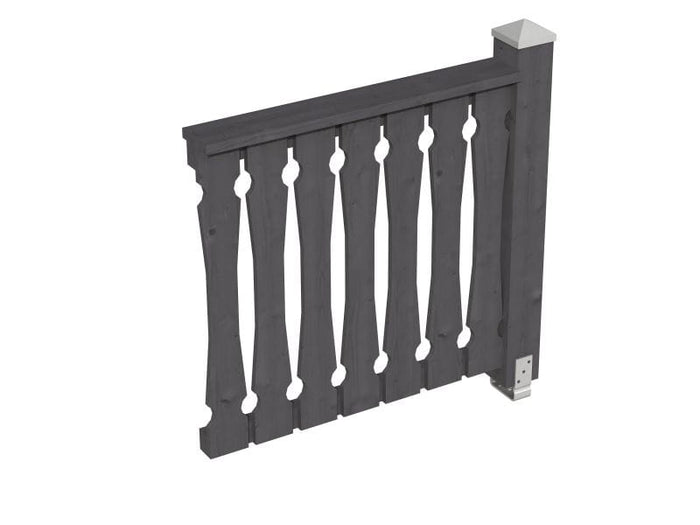 Skan Holz Brüstung in schiefergrau für alle Pavillons