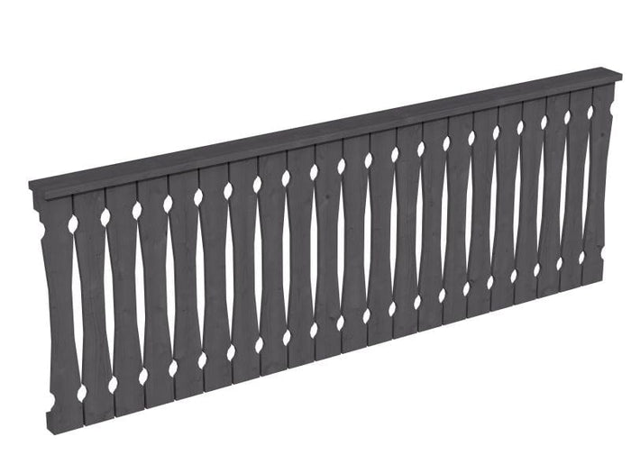 Skan Holz Brüstung in schiefergrau für Pavillon 270 cm Balkonschalung