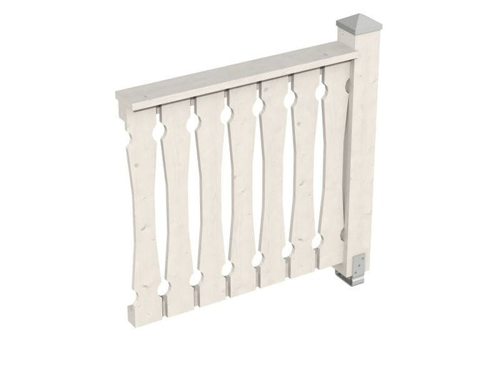 Skan Holz Brüstung in weiß für alle Pavillons