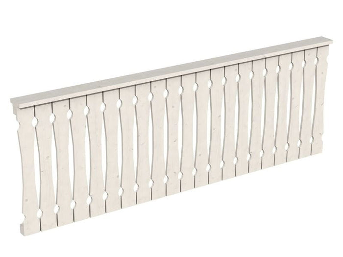 Skan Holz Brüstung in weiß für Pavillon 270 cm Balkonschalung