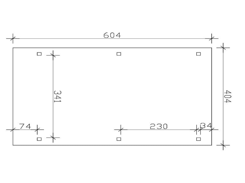 Skan Holz Carport Emsland Caravan 404 x 604 x 372 cm