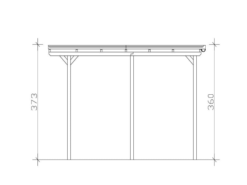Skan Holz Carport Emsland Caravan 404 x 604 x 372 cm