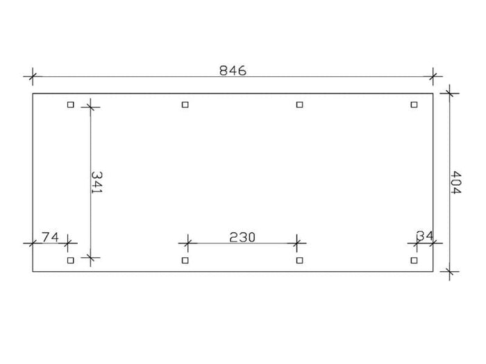 Skan Holz Carport Emsland Caravan 404 x 846 x 372 cm