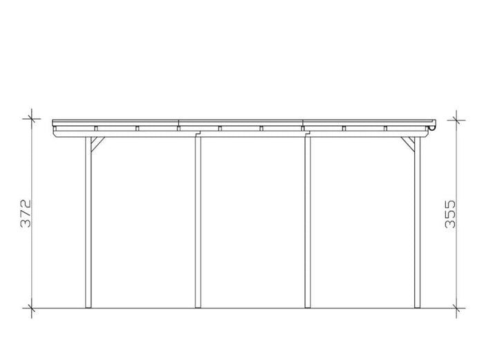 Skan Holz Carport Emsland Caravan 404 x 846 x 372 cm