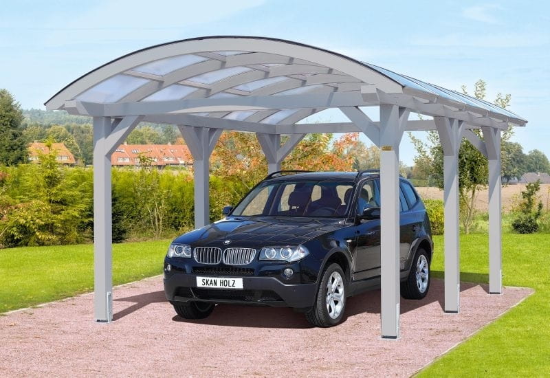 Skan Holz Carport Franken 376 x 755 cm Leimholz