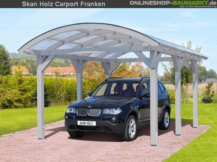 Skan Holz Carport Franken 376 x 969 cm Leimholz