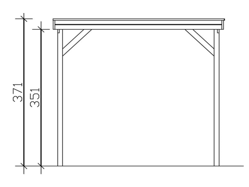 Skan Holz Carport Friesland Caravan 397 x 555 x 371 cm