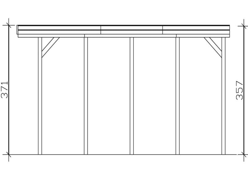 Skan Holz Carport Friesland Caravan 397 x 708 x 371 cm