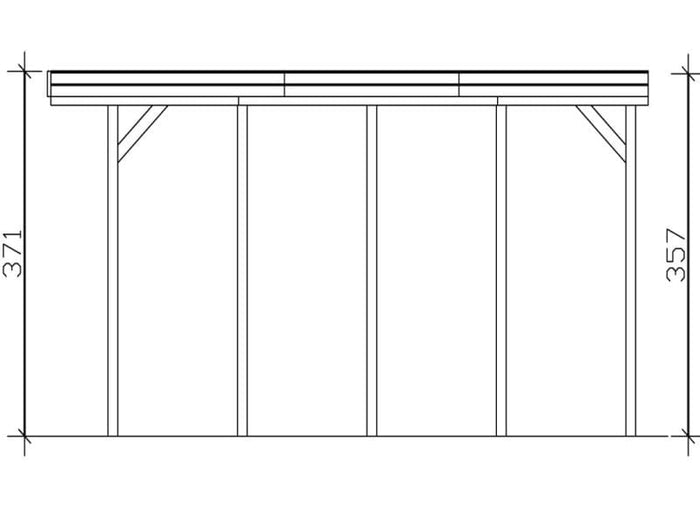 Skan Holz Carport Friesland Caravan 397 x 708 x 371 cm