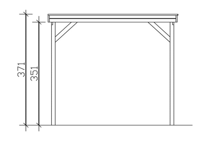 Skan Holz Carport Friesland Caravan 397 x 708 x 371 cm